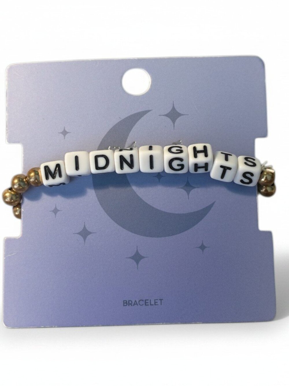 Taylor Swift Midnights Era Friendship Bracelet Gold Tone Letter‎ Beads New